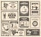 Vintage old newspaper page advertising retro banners. Retro newspaper shops and services ads templates vector