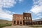 Vintage old west abandoned buildings and path in ghost town Bodie, California