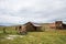 Vintage old west abandoned buildings and sleigh in ghost town Bodie, California