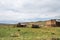 Vintage old west abandoned buildings and wagon, waho in ghost town Bodie, California