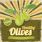 Vintage Olive label poster