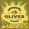 Vintage olives label