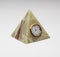 Vintage onyx watch in the shape of a pyramid on gray