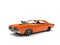 Vintage orange American muscle car