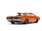 Vintage orange American muscle car - beauty shot