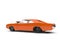 Vintage orange American muscle car - side view