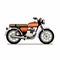 Vintage Orange Motorcycle Icon Design In Fujifilm Eterna 250t Style