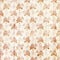 Vintage orange and white grungy flowers and wood grain background design