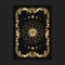 Vintage ornamental zodiac card wheel card, with engraving, luxury, esoteric, boho, spiritual, geometric, astrology, magic themes,