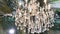 Vintage ornate chandelier with crystal natural landscape expensive candle