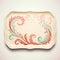 Vintage Ornate Plate With Soft Color Blending And Retro Charm
