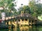 Vintage over bridge Alleppey Kerala houseboats Alappuzha Laccadive Sea southern Indian state of Kerala known for wooden houseboat