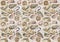 Vintage oysters background