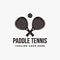 Vintage Paddle Tennis logo icon vector