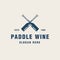 Vintage paddle wine logo template