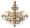 Vintage palace chandelier. Openwork baroque chandelier