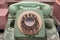Vintage pale green telephone