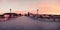 Vintage panorama of Charles Bridge