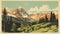 Vintage Panoramic Tundra Postcard For Yosemite National Park