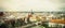 Vintage panoramic view of the old city of Wroclaw in Poland