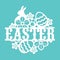 Vintage Paper Cut Easter Floral Egg Rabbit Title