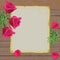 Vintage paper and roses love letter