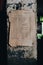 Vintage Paperwork on Wood Column - Abandoned Lonaconing Silk Mill - Maryland