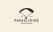 Vintage paragliding logo vector icon illustration design