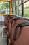 Vintage passenger bus interior