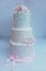 Vintage pastel 3 tier wedding cake