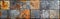 Vintage Patchwork Tiles on Old Worn Concrete Wall - Rustic Stone Texture Background Banner