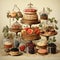 Vintage Patisserie Vector - Sweeten Your Design with Color & Style