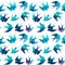 vintage pattern with little swallows, seamless pattern with bird