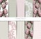 Vintage patterns set Vector. Rose floral desing and Baroque ornament. Vintage background. Pastel color fabric textures
