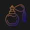 Vintage perfume with pump gradient vector icon for dark theme