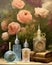 Vintage perfumes, fragrances and flowers