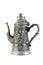 Vintage pewter jug isolated on white