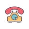 Vintage Phone related vector icon