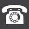 Vintage Phone solid icon, Contact us and website