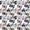 Vintage photo camera watercolor seamless pattern