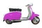 Vintage pink italian motorcycle - sixties - isolated on white background - Italy