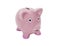 Vintage Pink Piggy Bank Isolated