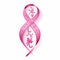 Vintage pink ribbon on brilliant white