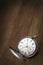 Vintage Pocket Watch over Grunge Timber