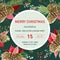 Vintage Poinsettia Christmas Invitation Card - Winter Background