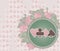 Vintage Poker background with flowers