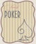 Vintage poker card spades