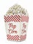 Vintage popcorn isolated on white background. 3D illustration