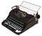 The vintage portable typewriter