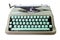 Vintage portable typewriter with CLEAN green keys